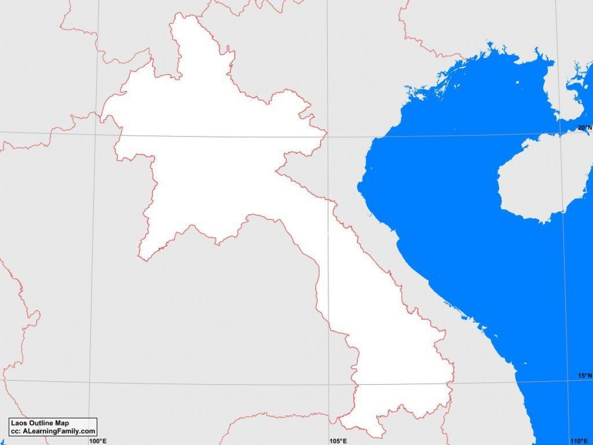 Kaart van laos overzicht