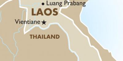 Kaart van de hoofdstad van laos 