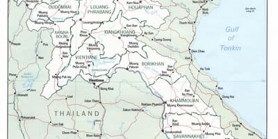 Kaart van laos reizen