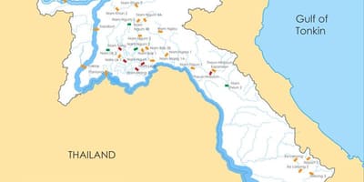 Kaart van laos rivier